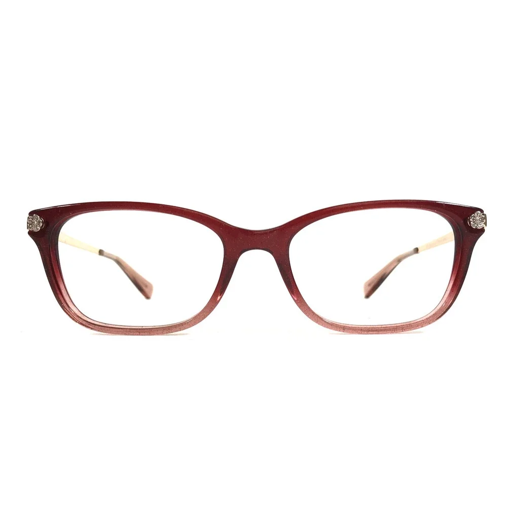 Coach Eyeglasses Frames HC6142 5551 Burgundy Glitter Gradient Cat Eye 51-17-140